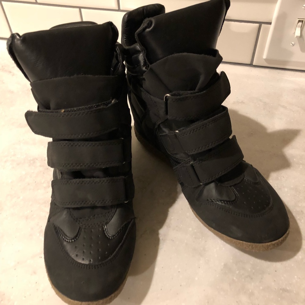 Xhilaration Black Sneaker Wedges